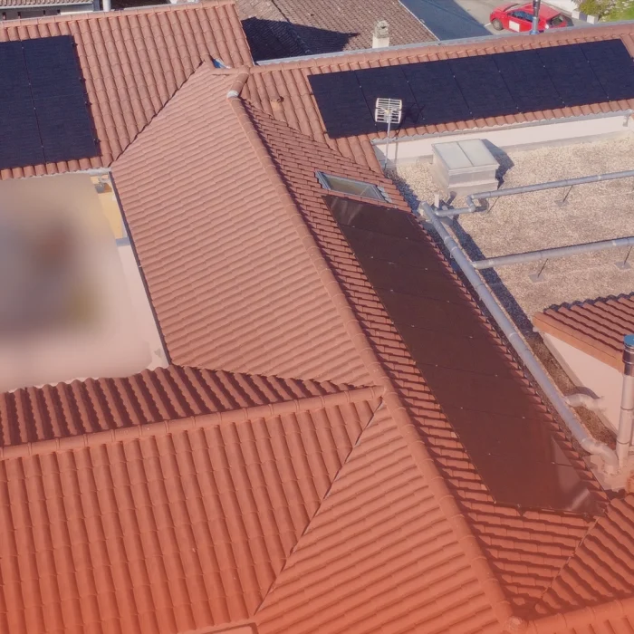 chantier panneaux photovoltaique Metha4agri à Pressins